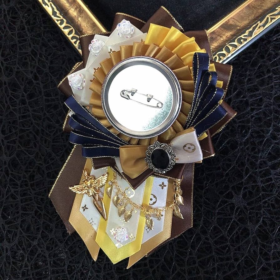 Amazon | 缶バッジ ロゼット ゴールデン系 58mm 飾りロゼット